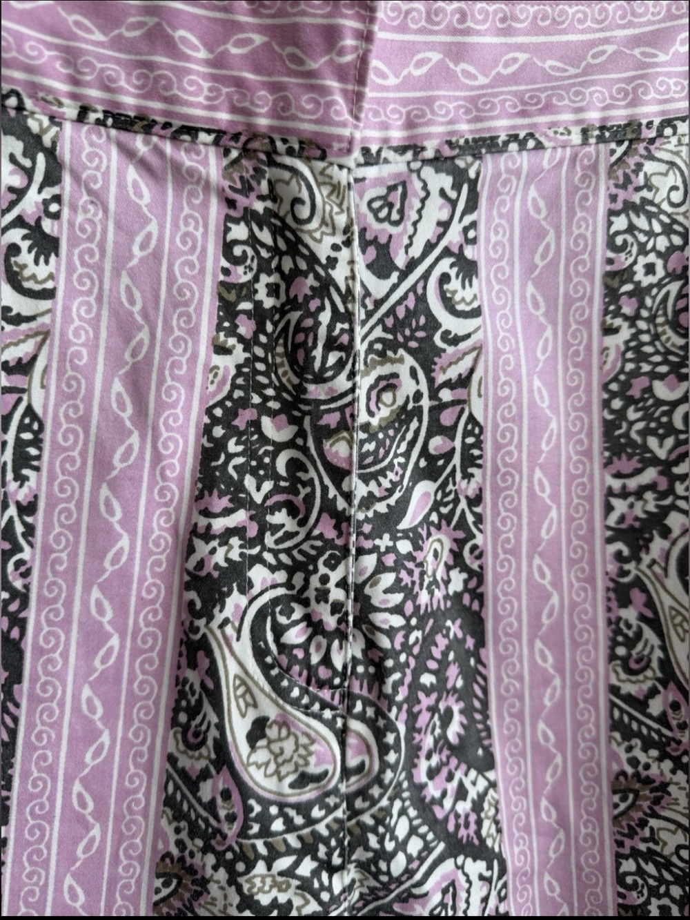 Julia Amory Pink Paisley Wide-Leg Pants M - Picture 5 of 9